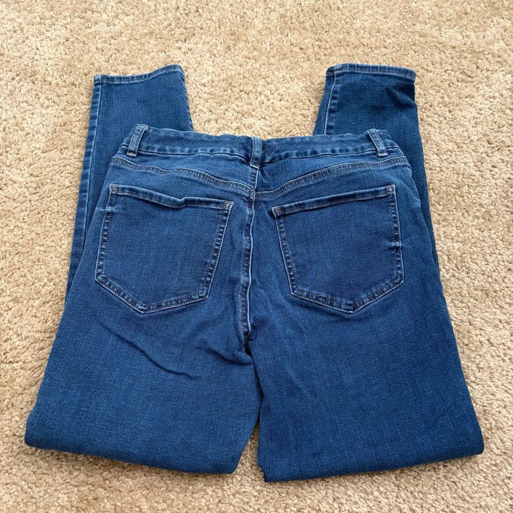 Express Skinny High Rise Classic Blue Denim Jeans - Picture 3 of 5